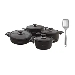 سرویس قابلمه کارال سوپرهاردآنادایزد ۸/۵ پارچه پریمیوم مدل لارما با در پیرکس و زه سیلیکونی(زه استیل)