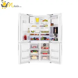 یخچال و فریزر ساید بای ساید بکو سفید چرمی مدل GNE134821E