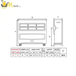 بخاری گازی نیک کالا مدل مهتاب MB20