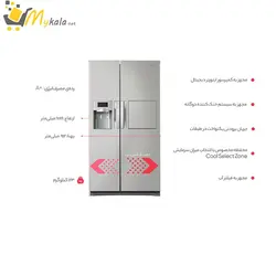 يخچال و فريزر ساید بای ساید  سامسونگ مدل HM34W