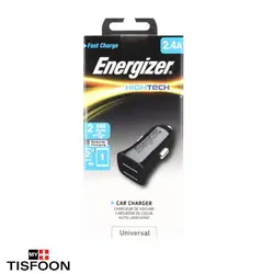 شارژر فندکی دو خروجی Energizer 2.4A | کار شارژر فست شارژ انرجایزر