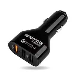 شارژر فندکی پرومیت | قیمت و خرید شارژر ماشین promate QC3