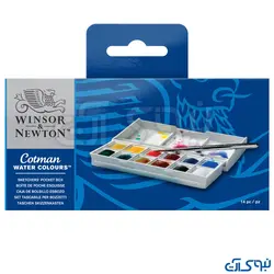 آبرنگ 12 رنگ وینزور مدل Cotman کد 640