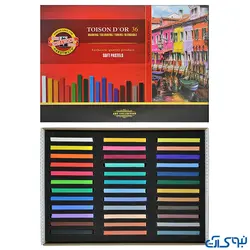 پاستل گچی کوه نور 36 رنگ مدل مکعبی کد 8585