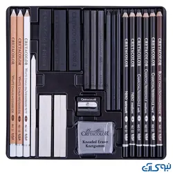 ست طراحی کرتاکالر سیاه و سفید مدل 40026 - فروشگاه اینترنتی نبوی آرت