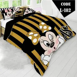 روتختی سه بعدی ساتن ابریشم ترک طرح کارتونی - کد 182