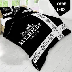 روتختی سه بعدی ساتن ابریشم ترک طرح برند - کد 83