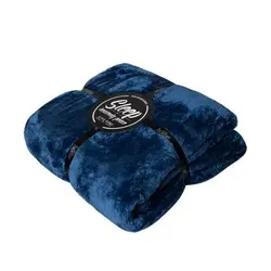 پتو چهارفصل افرا رنگ آبی کدر - کد 1338