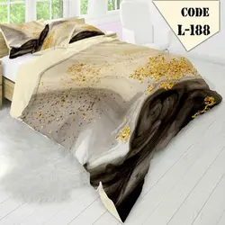 روتختی سه بعدی ساتن ابریشم ترک طرح مدرن - کد 188