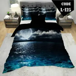 روتختی سه بعدی ساتن ابریشم ترک طرح مدرن - کد 125