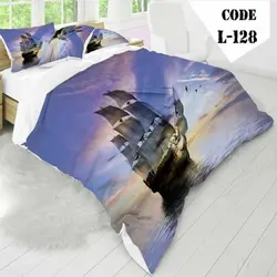 روتختی سه بعدی ساتن ابریشم ترک طرح مدرن - کد 128