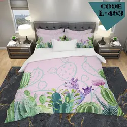 روتختی سه بعدی ساتن ابریشم ترک طرح طبیعت - کد 463