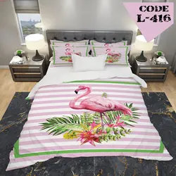 روتختی سه بعدی ساتن ابریشم ترک طرح حیوان - کد 416