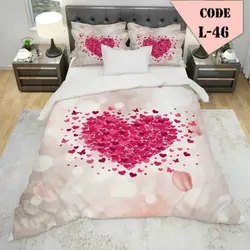 روتختی سه بعدی ساتن ابریشم ترک طرح گلدار - کد 46