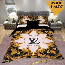 روتختی سه بعدی ساتن ابریشم ترک طرح برند - کد 407