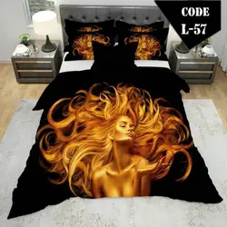 روتختی سه بعدی ساتن ابریشم ترک طرح خاص - کد 57