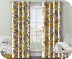 پرده چاپی طرح برگ - کد 184185