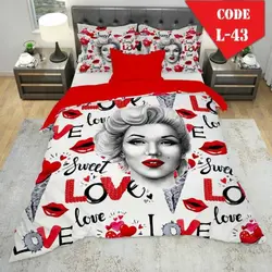 روتختی سه بعدی ساتن ابریشم ترک طرح خاص - کد 43