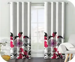 پرده چاپی طرح گل و برگ - کد 409