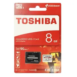 کارت حافظه MICROSDHC توشیبا ظرفیت 8 گیگ