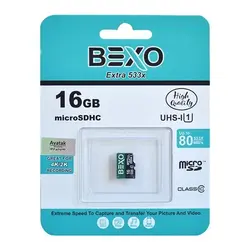 کارت حافظه MICROSDHC بکسو مدل UHS-I ظرفیت 16 گیگ