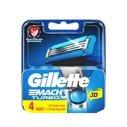 تیغ یدک ژیلت مدل MACH3 Turbo بسته 4 تایی