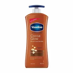 لوسیون بدن وازلین مدل COCOA GLOW حاوی عصاره کاکائو به همراه کره شی حجم ۴۰۰ میلی لیتر