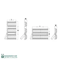 قیمت پروژکتور 50 وات MCOB LED پارس شعاع توس مدل آتریا | نقش مارکت