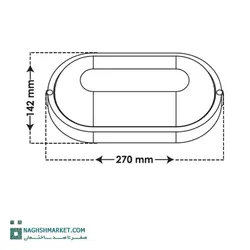 چراغ سقفی ۲۰ وات LED SMD ضدآب پارس شعاع توس مدل آبتین