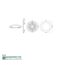 چراغ پنلی 24 وات LED SMD پارس شعاع توس مدل اسلندر