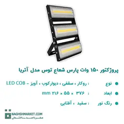 قیمت پروژکتور ۱۵۰ وات LED COB پارس شعاع توس مدل آتریا | نقش مارکت