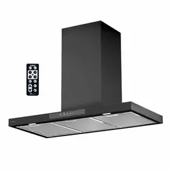 هود شومینه ای کن کد 1430 B90 سایز 90 مشکی