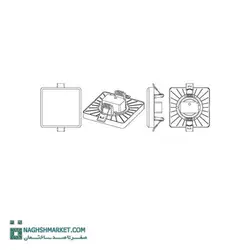 چراغ پنلی 7 وات LED SMD مربعی پارس شعاع توس مدل فولایت