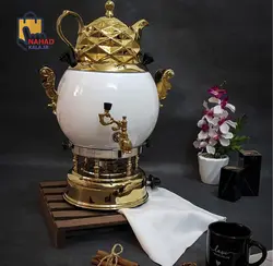 سماور گازی مدل عروس کد bst-12 ظرفیت 6 لیتر ( ارسال رایگان )