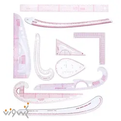 خط کش طراحی ۹ تکه