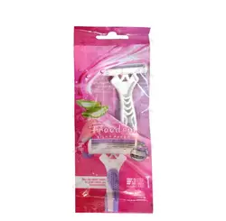 خودتراش زنانه 3 لبه سری فریدم سفید بنفش مسترشيو - محصولات نانوکر