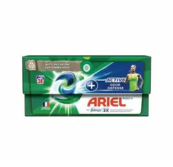 قرص ماشین لباسشویی آریل مناسب انواع لباس مدل ACTIVE ODOR DEFENSE بسته 28 عددی - محصولات نانوکر