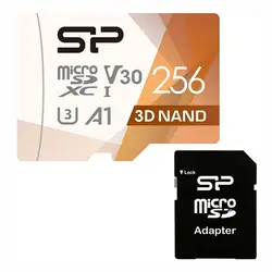 خرید کارت حافظه 256 گیگابایت 100MBps سیلیکون پاور Superior Pro با آداپتور - نارستان