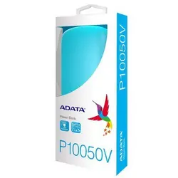 خرید شارژر همراه ای دیتا مدل P10050V ظرفیت 10050 میلی آمپرساعت آبی روشن - نارستان