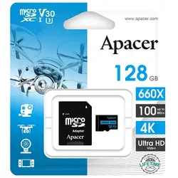 خرید کارت حافظه 128 گیگابایت microSDXC اپیسر R100 به همراه آداپتور SD - نارستان