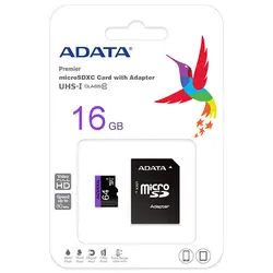 خرید کارت حافظه ۱۶ گیگابایت Premier ای دیتا سرعت 80MBps با آداپتور - نارستان