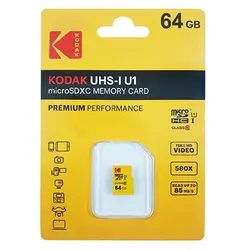 خرید کارت حافظه microSDXC کداک مدل Premium Performance کلاس ۱۰ استاندارد UHS-I U1 سرعت ۸۵MBps ظرفیت 64 گیگابایت