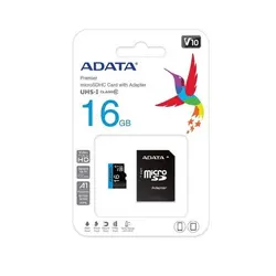 خرید کارت حافظه 16 گیگابایت Premier V10 A1 ای دیتا سرعت 100MBps با آداپتور - نارستان