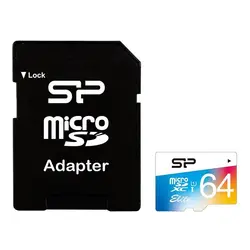خرید کارت حافظه microSDXC سیلیکون پاور مدل Elite کلاس 10 استاندارد UHS-I U1 سرعت 85MBps همراه با آداپتور SD ظرفیت 64 گیگابایت - نارستان