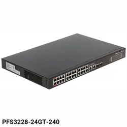 خرید و قیمت سوئیچ 28 پورت گیگابیتی داهوا PFS3228-24GT-240 - فروشگاه نارستان