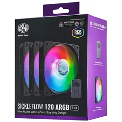 خرید فن کیس کولر مستر SICKLEFLOW 120 ARGB بسته 3 عددی - نارستان