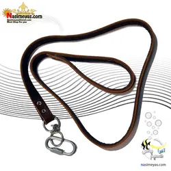 لید و بنده قلاده چرمی یک متر قهوه ای