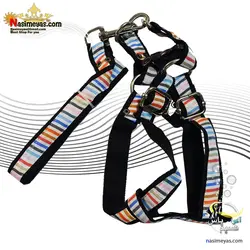 قلاده کتفی با لید برای انواع سگ سایز یک طرح راه راه