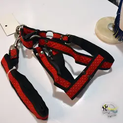 قلاده کتفی با لید برای انواع سگ سایز یک طرح خال دار