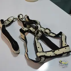 قلاده کتفی با لید برای انواع سگ سایز یک طرح خال دار